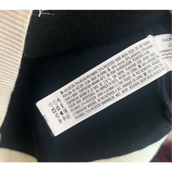 Endless Rose Knit Sweater Mini Dress Contrast Trim Size Medium - Picture 8 of 9